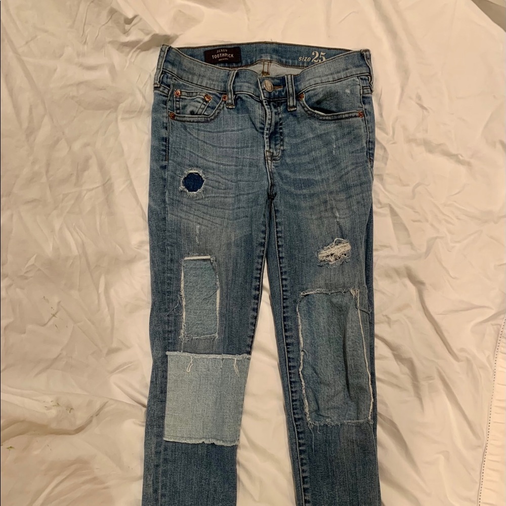J Crew PatchWork Denim Jean